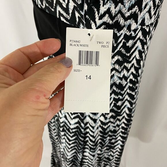 NWT Perception Black and White Dress - Picture 4 of 7